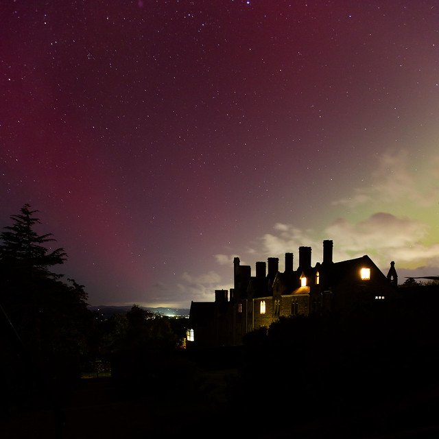 Northern lights over St Beunos